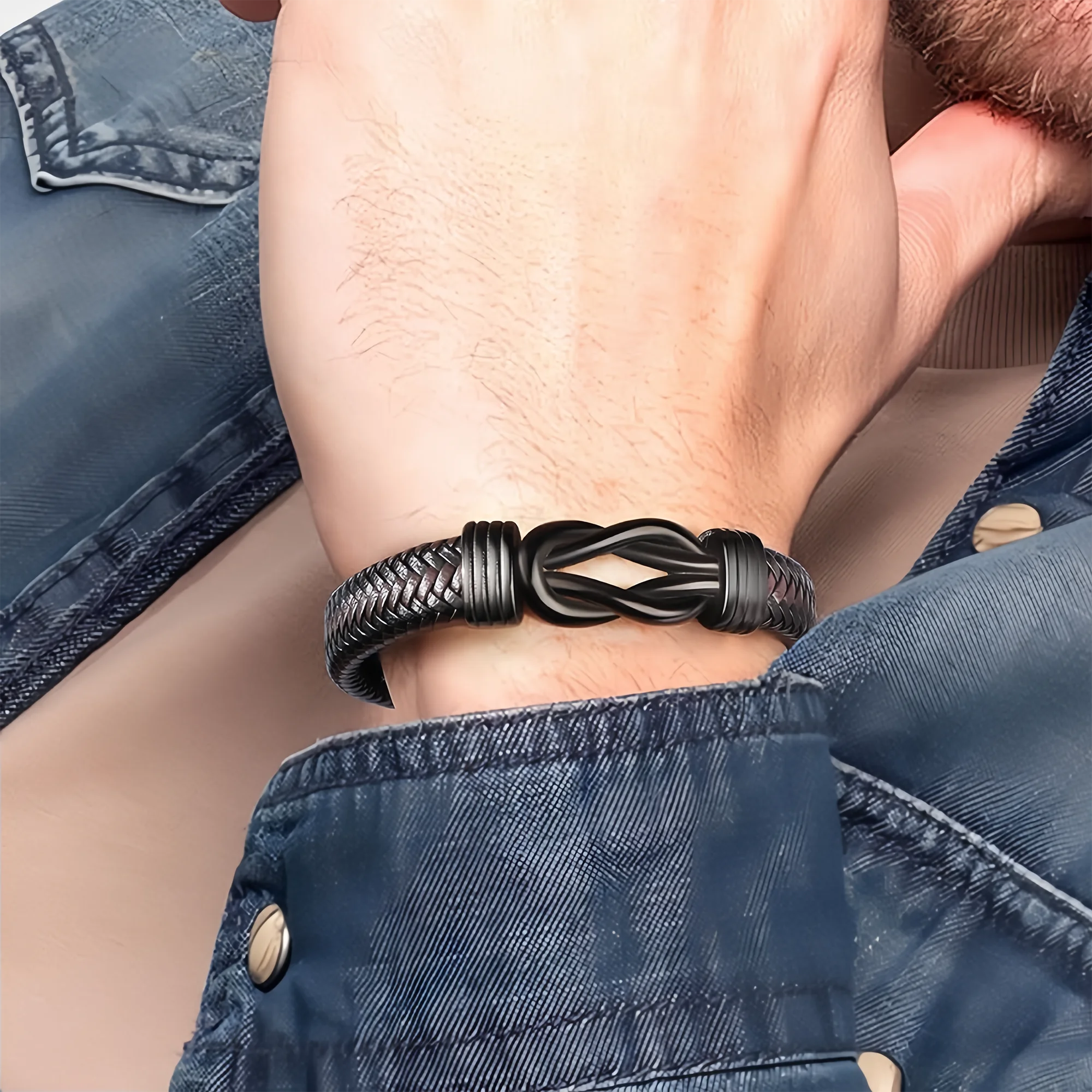 Valentine's Day Gifts for Him, Birthday Gifts for Man, To My Man Gift Bracelets for Man Leather Bracelets for Boyfriend Husband,