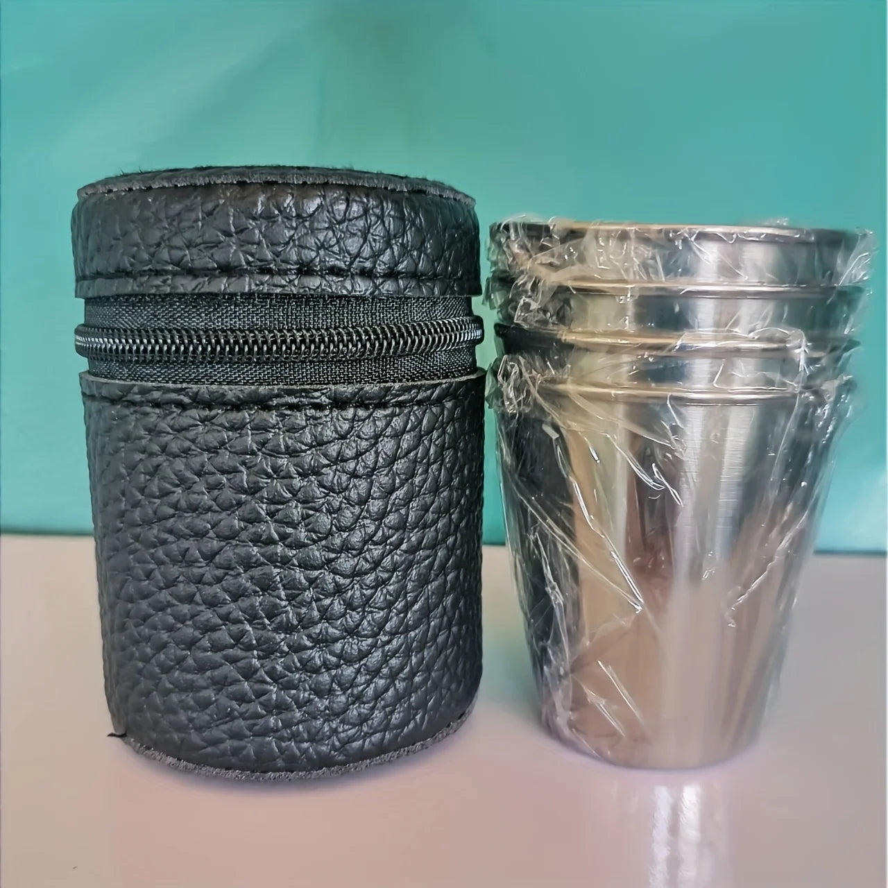 4/6pcs Stainless Steel Mini Cups Set Portable Whiskey Glasses with Case for Outdoor Picnics and Party Drinkware Multipurpose Use