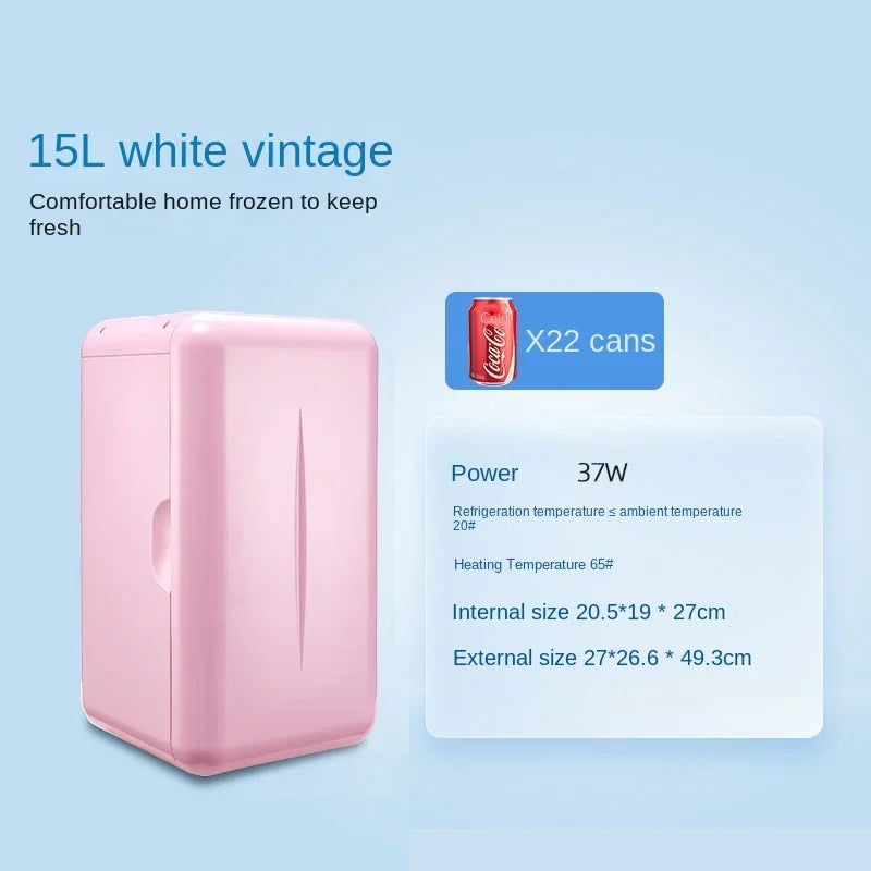 Refrigerator Small Dormitory Household Mini Car Fridge Mini Refrigerator Dual Use in Car and Home Cosmetics Refrigeration