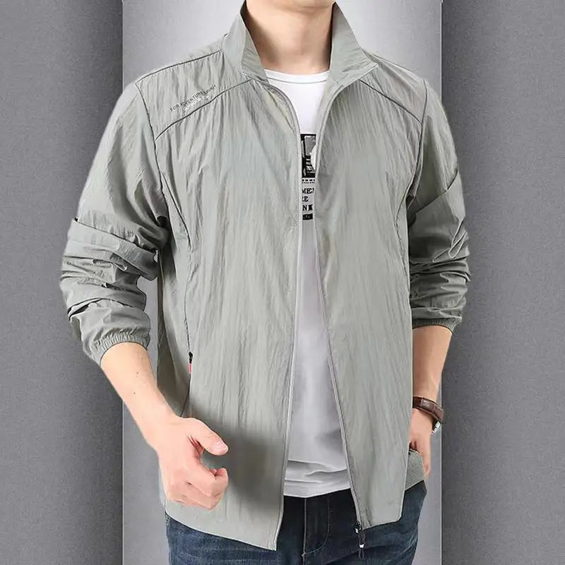 2025 New UPF50+ Thin Ice Silk Sun Protection Jacket for men and women Summer Sports UV protection skin clothing breathable M-5XL