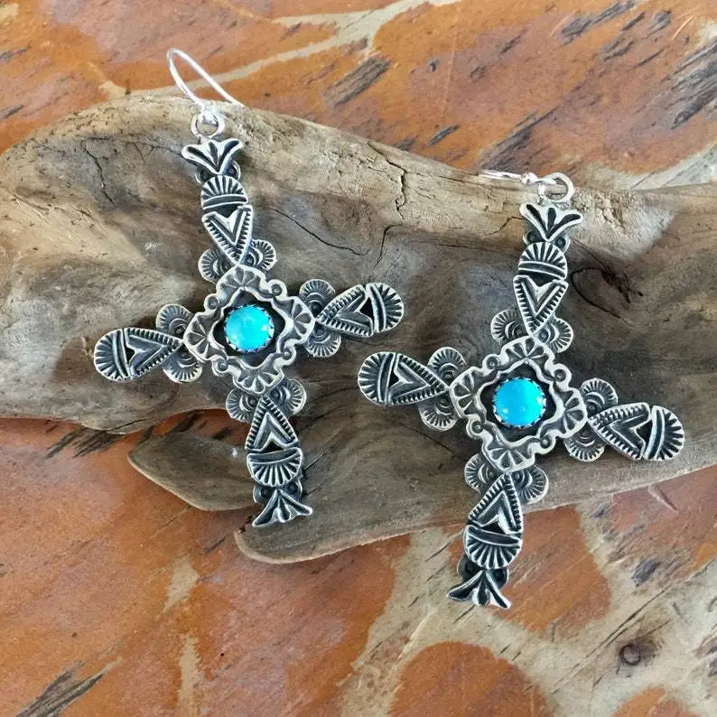 Indian Tribe Statement Dangle Earrings For Women Female Jewelry Vintage Ethnic Metal Drop Earrings Long Earring Accessories