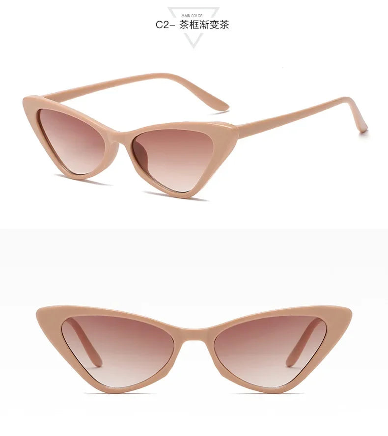Womens Trendy Cat Eye Sunglasses Men Outdoor Retro Fashion Sun Glasses Goggles Unisex Resin UV400 Protection Sports Sun Shades