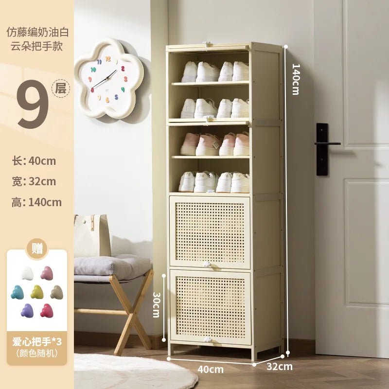 Cream-style Shoe Cabinets Creative Slit Storage Multi-layered Shoe Cabinets Simple Living Room Furniture La Combinaison YSXG