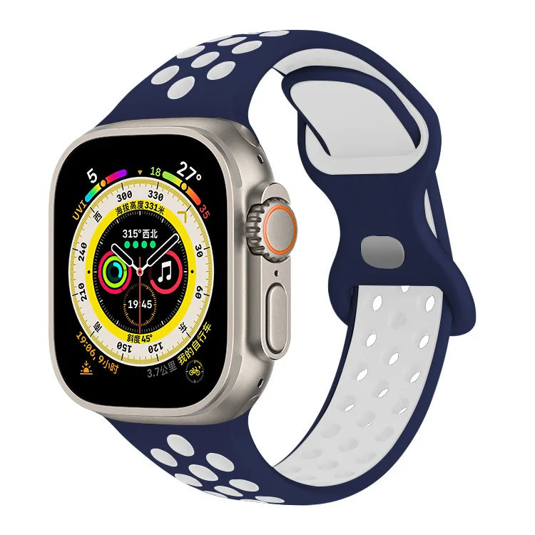 Strap For Apple Watch Ultra 7 8 9 41mm 45mm 40 44 42mm for nike sport Band iWatch serie SE 6 49mm Silicone Breathable bracelet