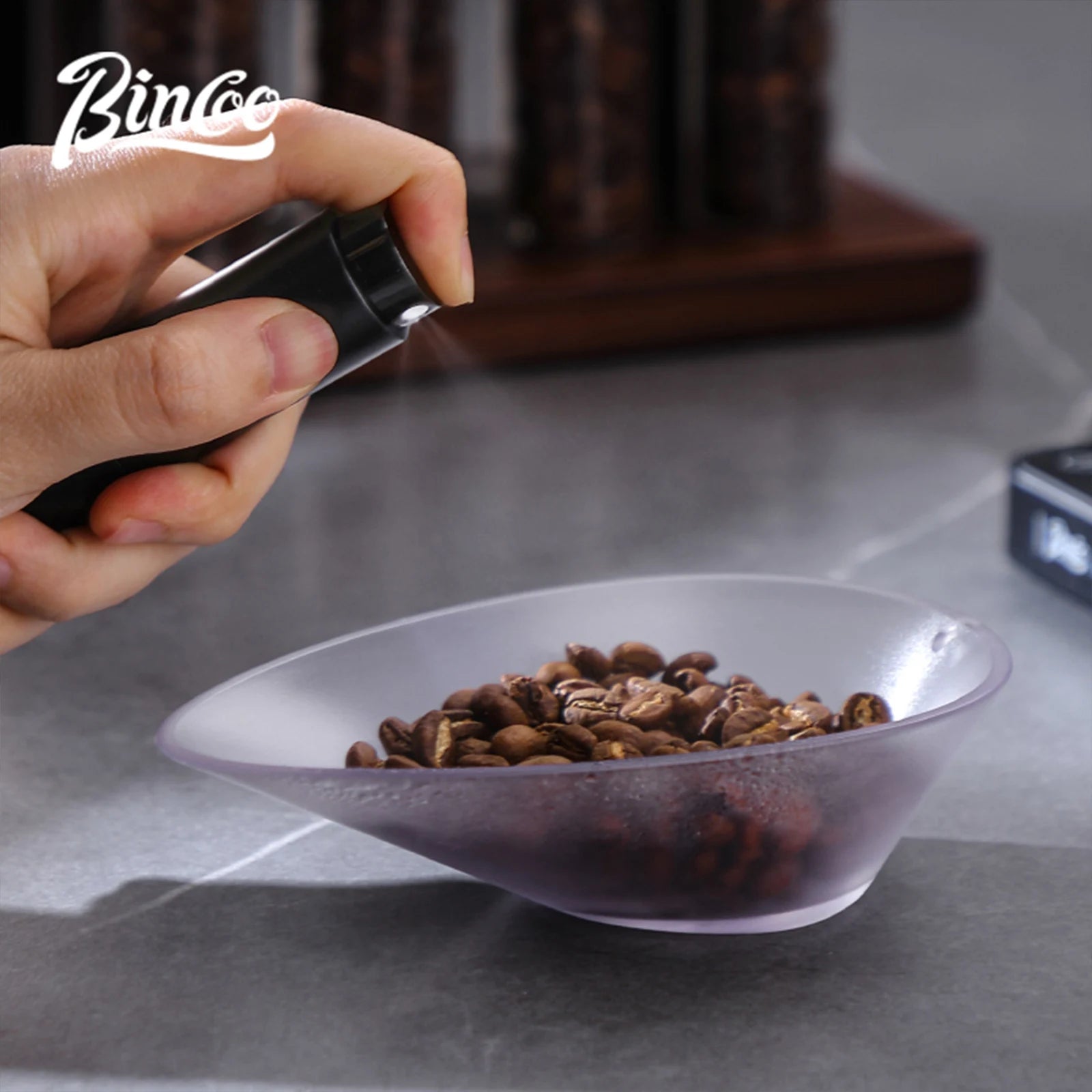 Binccoo coffee bean ingredient cup coffee or tea ingredient container measuring cup tray home barista espresso accessories