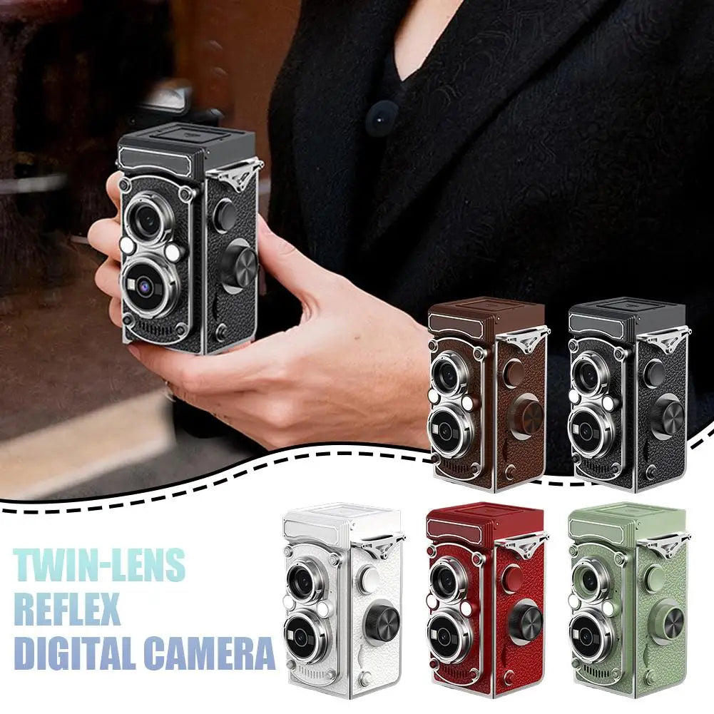 Retro Camera Twin-lens reflex digital camera Function Manual Joystick Operation Simulated retro portable mini CCD camera
