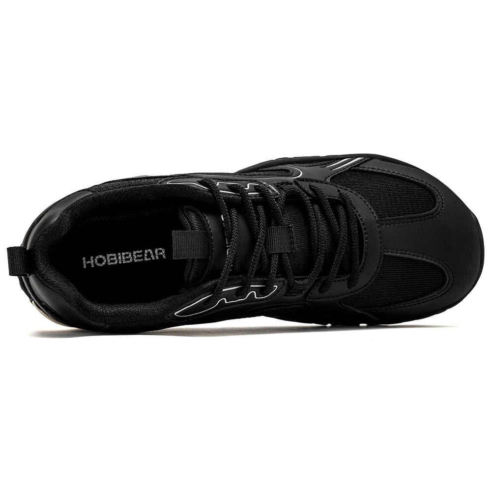 HOBIBEAR Unisex Wide Toe Barefoot Shoes Minimalist Retro Walking Sneakers Hiking Trail Running Shoes for Men Women