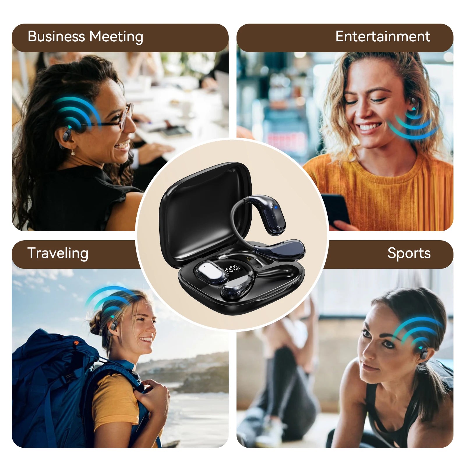 Translation Earbuds Real Time, 150 Languages  AI Translator Earbuds,Headset Interpretive Device for Business, Travel, Study