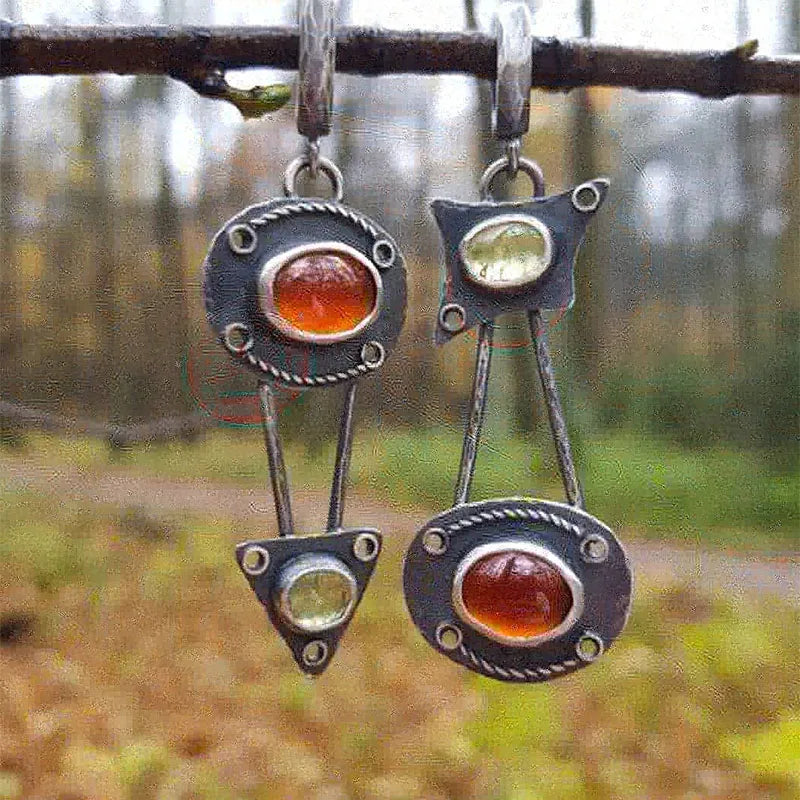 Indian Tribe Statement Dangle Earrings For Women Female Jewelry Vintage Ethnic Metal Drop Earrings Long Earring Accessories