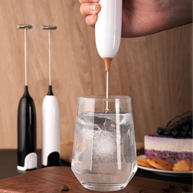 Electric Milk Frother Machine - Kitchen Drink Foamer Mixer Stirrer for Coffee Cappuccino Creamer Frothy Blend Whisker Egg Beater