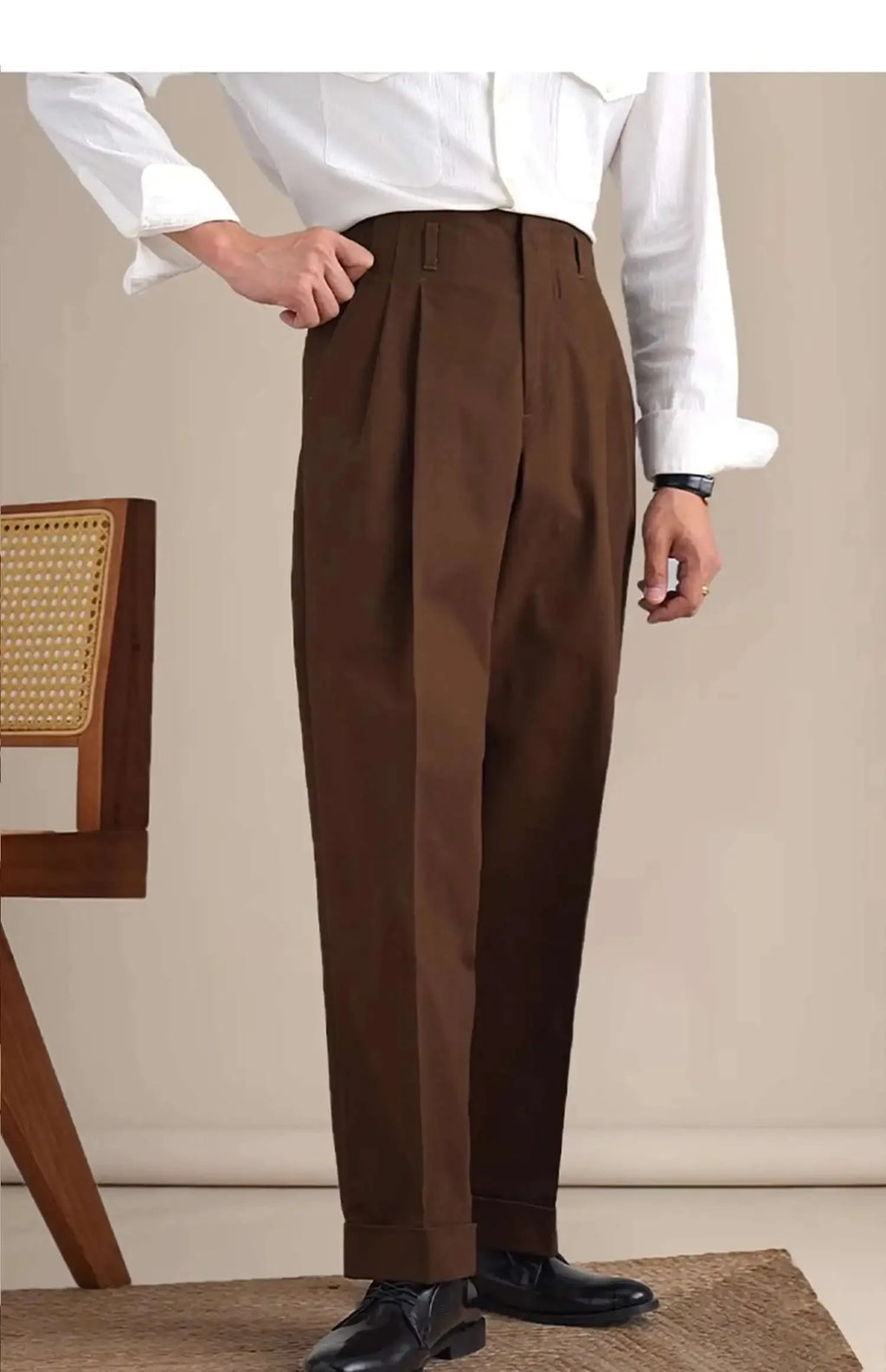 Men Dress Pants Men's Trendy Cotton 2025 Mens Social European Style Business Casual Pants Black White Trousers Formal Pants