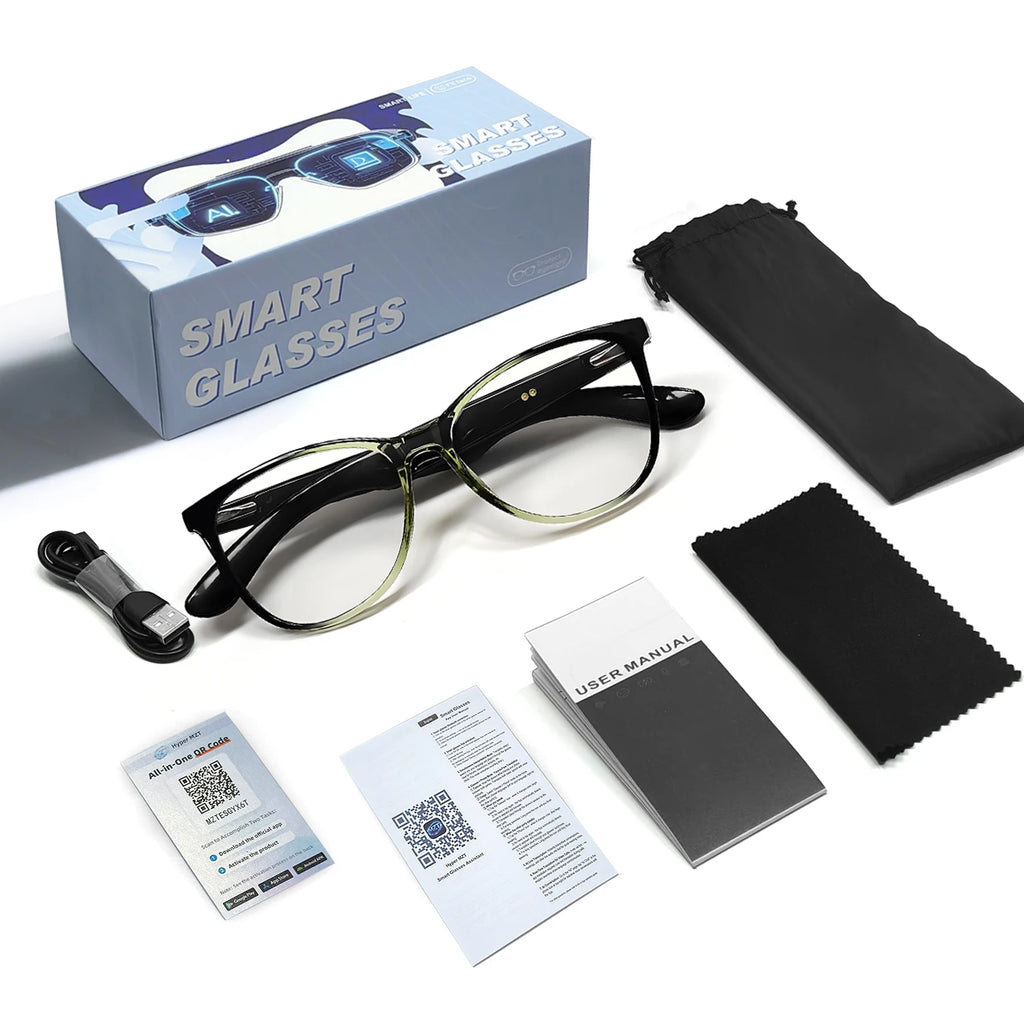 New Smart Glasses AI translation 100+ Languages Make Receive Calls Music Calling Noise Reduction Light BT TWS Glasses Men Women