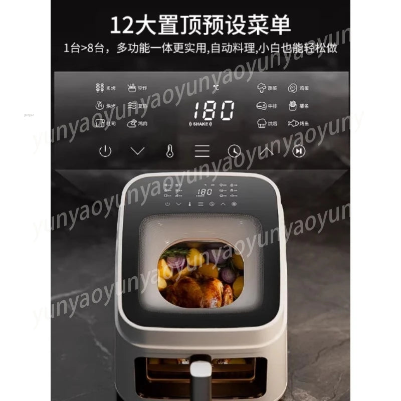 Air Fryer with Viewing Window, Detachable Smart Oven, Multi-Function Electric Fryer for Kitchen