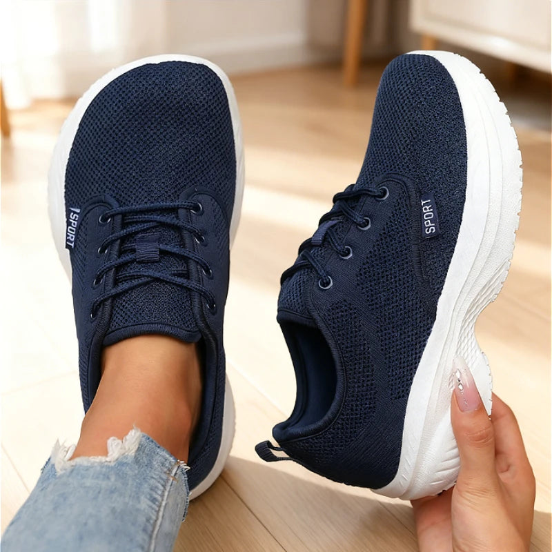 Platform Women Running Shoes Fashion Tennis Thick Barefoot Shoe Breathable Comfortable Wide Toe Simple Fitness Sneakers 2025 New - Free Item Weekend (50% off).