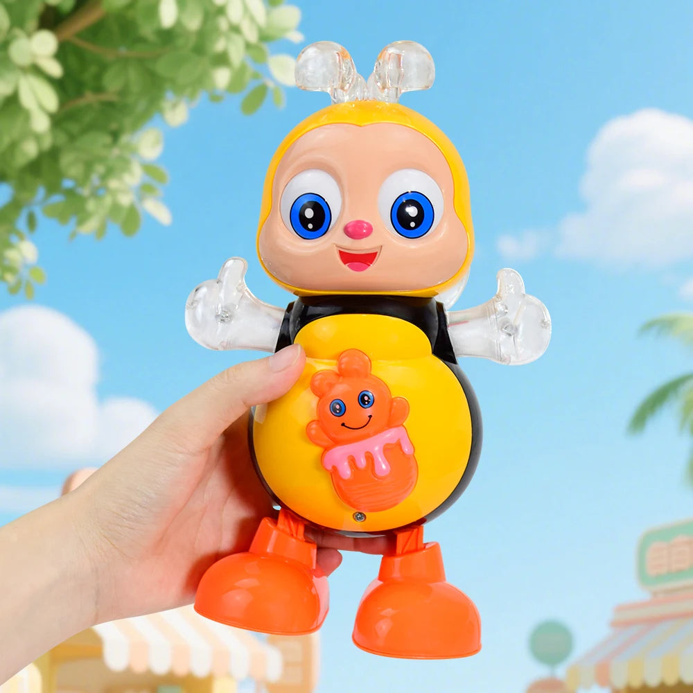 Children Electronic Pets Music Toy Cartoon Electric Vocal Toy Bee Toys With Sound Flash Lighting Sing Dance for Girls Boys Gifts