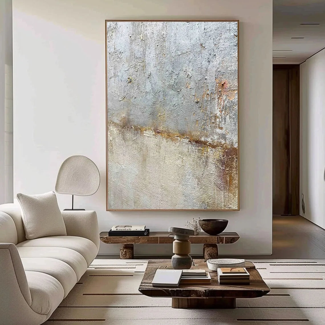 Brown Beige Black Texture Painting Mural Brown Beige Black Minimalist Abstract Painting Modern Abstract Artwork Scandinavian