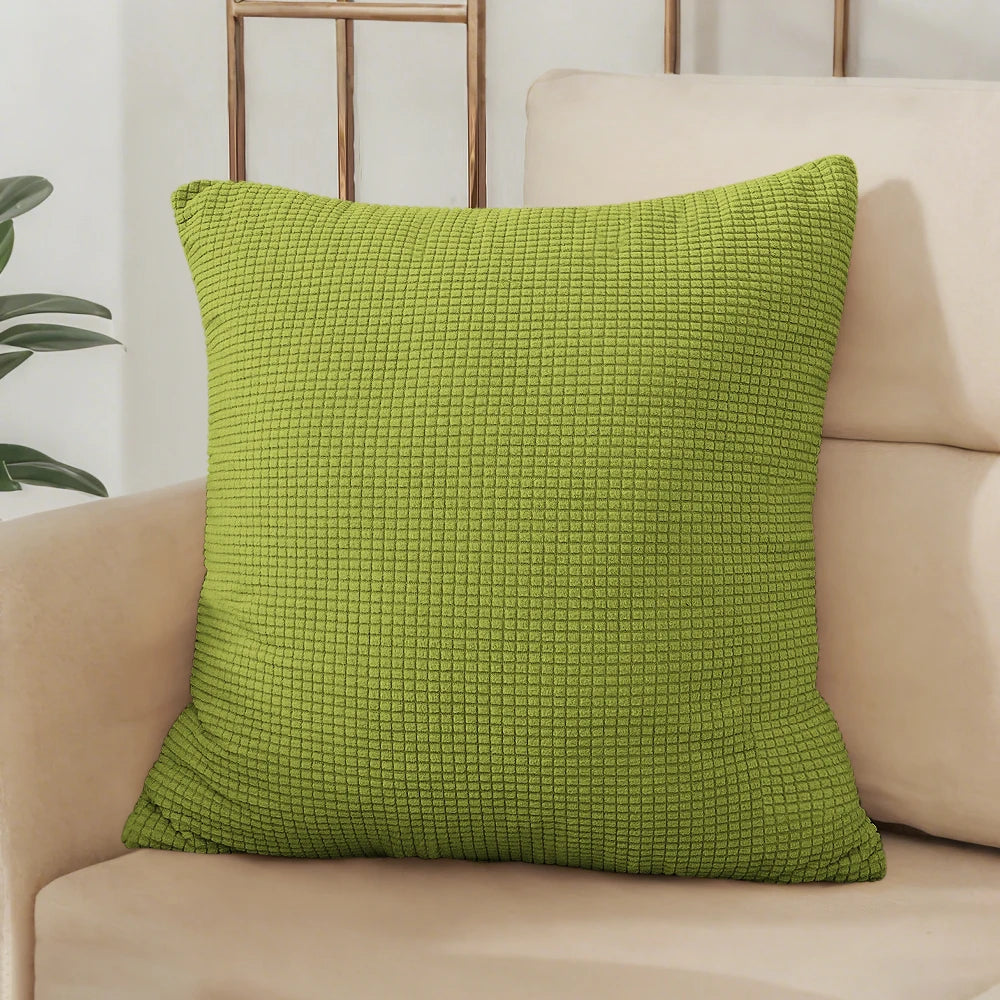 40x40 45x45 50x50 Solid Color Jacquard Pillow Cover for Sofa Office Waist Cushion Cover Home Decorative Pillowcase Decoration