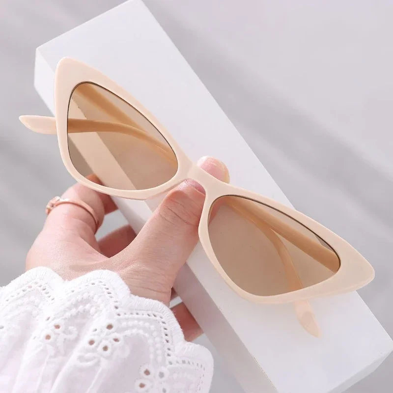 Womens Trendy Cat Eye Sunglasses Men Outdoor Retro Fashion Sun Glasses Goggles Unisex Resin UV400 Protection Sports Sun Shades