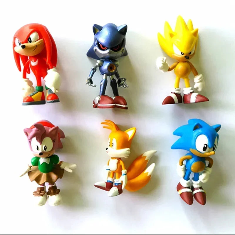 6-7cm Children's Sonic Character Nacreus Tales Movable Dolls PVC Toy Shadow Tail Character Children's Gift Free Delivery