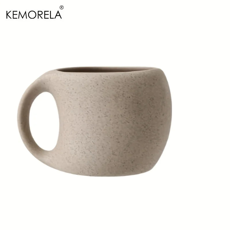 1/2PCS Ceramic Coffee Cups with Artistic Speckled Design - Reusable & Recyclable Cups for Latte Cappuccino Tea and Espresso