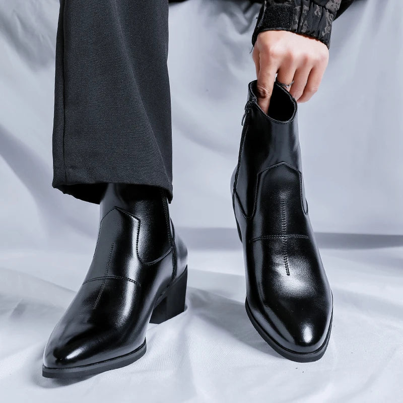 Leather Ankle Boots For Man Genuine Leather Big Size Boots High Quality Designer Casual Formal Outdoor Boots Fashion Business