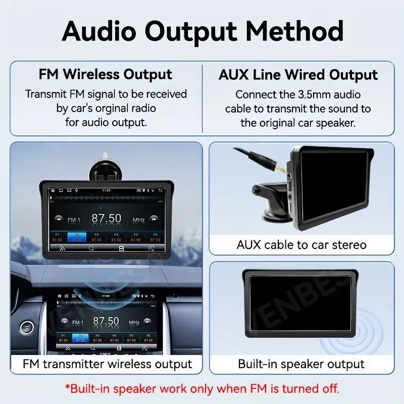 7 inch car stereo is convenient to integrate your smart phone via wired connection or wireless connection to carplay