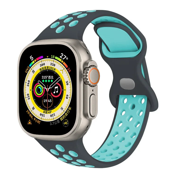 Strap For Apple Watch Ultra 7 8 9 41mm 45mm 40 44 42mm for nike sport Band iWatch serie SE 6 49mm Silicone Breathable bracelet