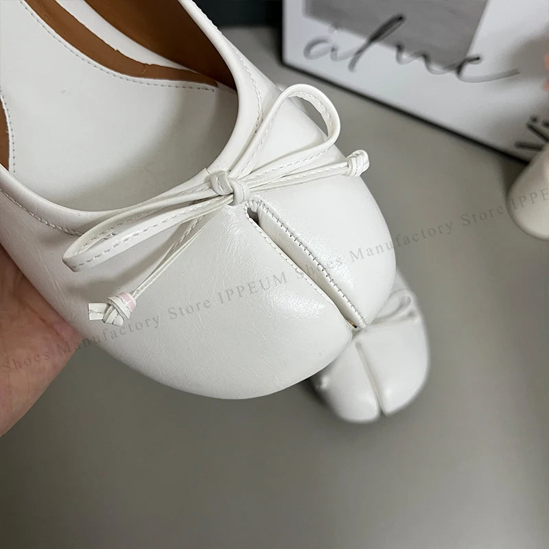 IPPEUM Tabi Footwear For Women 2026 New Fashion 36-44 Size Plus Ballet Flats Shoes With Split Toe