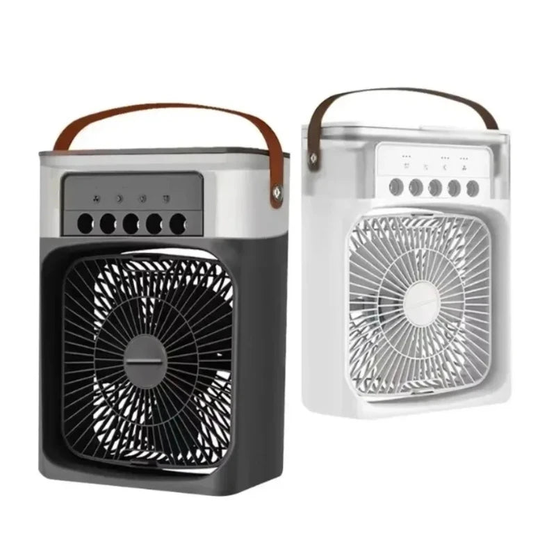 3 In 1 Portable Air Cooler LED Night Lights Home Office Fans Air Adjustment Humidifier Fan AIr Conditioner Household Small