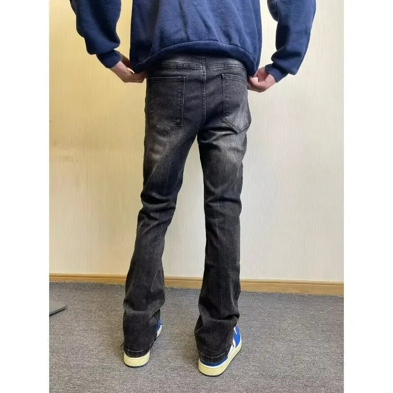 European and American Vibe high street jeans for boys  slimming and slimming pants trendy brand cleanfit American straight leg