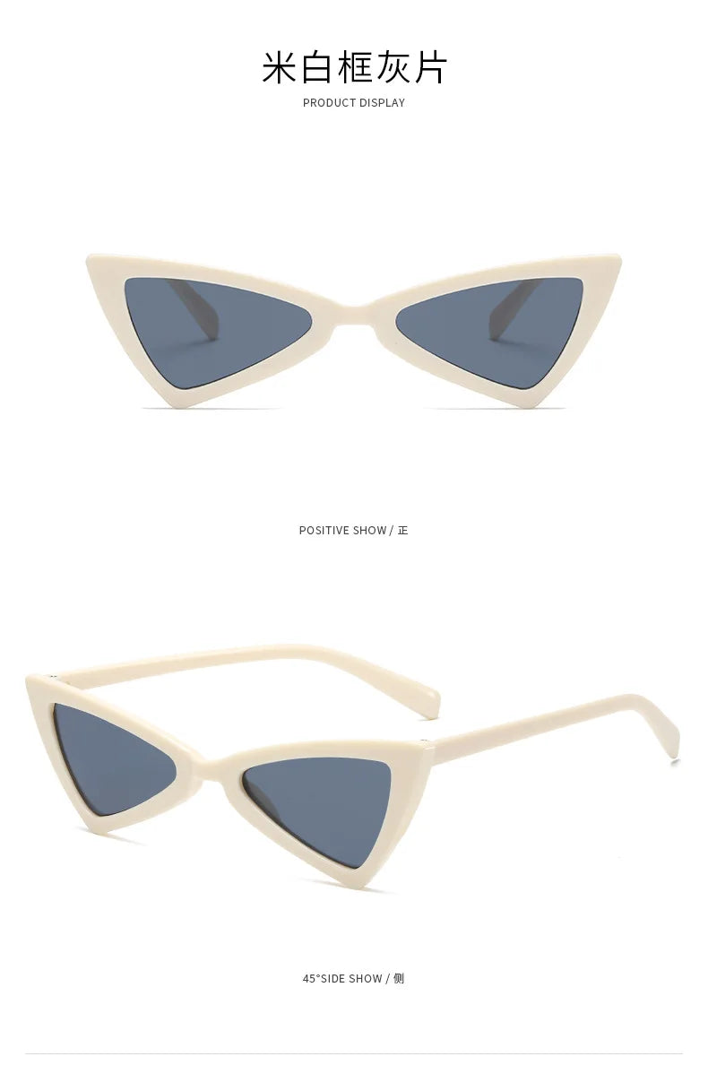 Car Driver Goggles Fashion Cute Sexy Ladies Cat Eye Sunglasses Women Vintage Retro Small Triangular Female Glasses UV Protection
