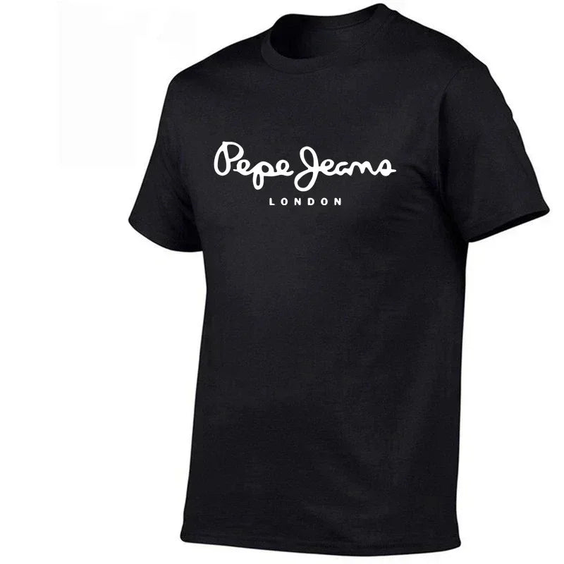 Pepe-Jeans-London Logo 3D Printed Men's Kids T-shirt, a Popular Short-sleeved Outdoor Casual Quick-drying Breathable Sweatshirt