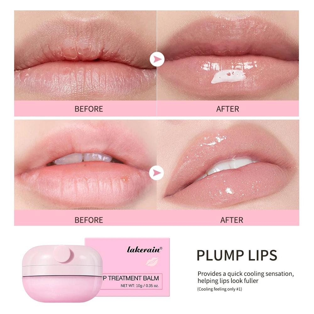 Lip Treatment Balm Hydrate Visibly Plump Lips Exfoliating Clean Moisturizer Makeup Beauty Health Care Products Skin Care Gift