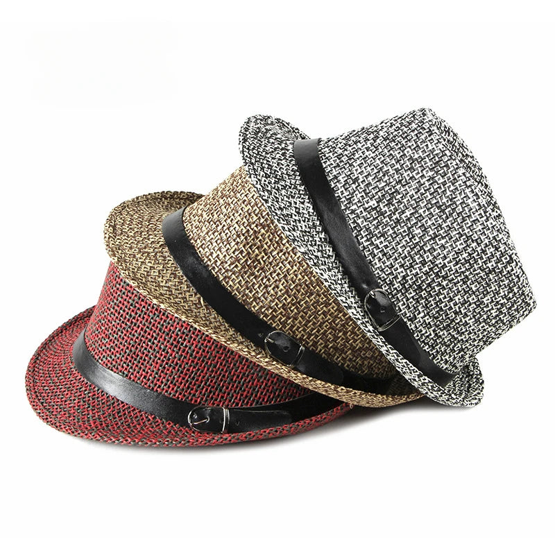 Spring and Summer Hats British Fashion Breathable Jazz Hats Men Net Hats Travel Beach Sun Visor Women.