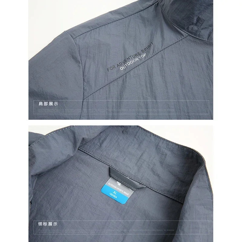 Summer Jackets Men Male Windbreaker Fishing Coats Father Ultrathin Sunscreen Jacket Youth Outerwearing Clohting Traveling Korean