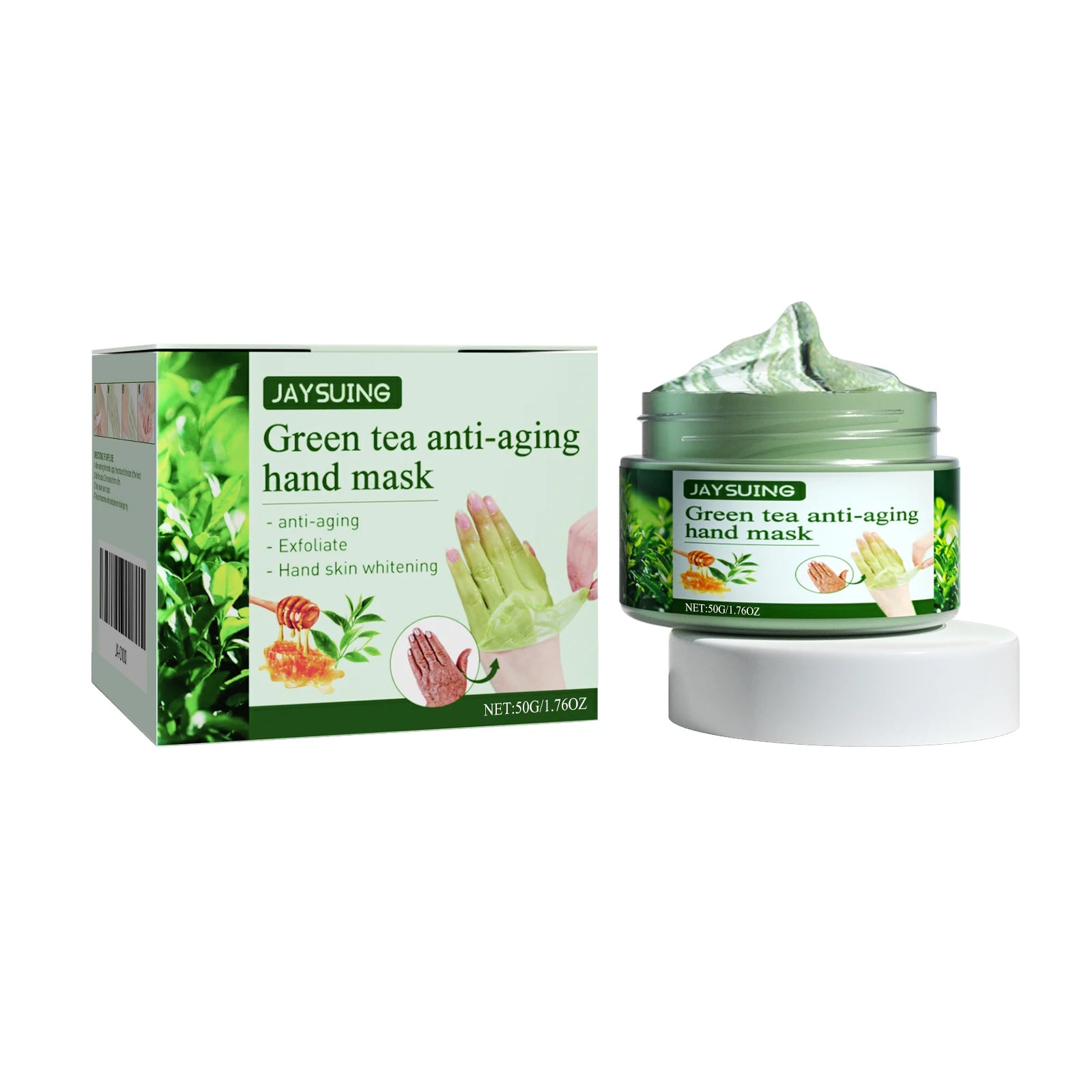 Green Tea Anti-Wrinkle Hand Mask - Hydrating & Moisturizing, Firms & Revitalizes Hand Skin