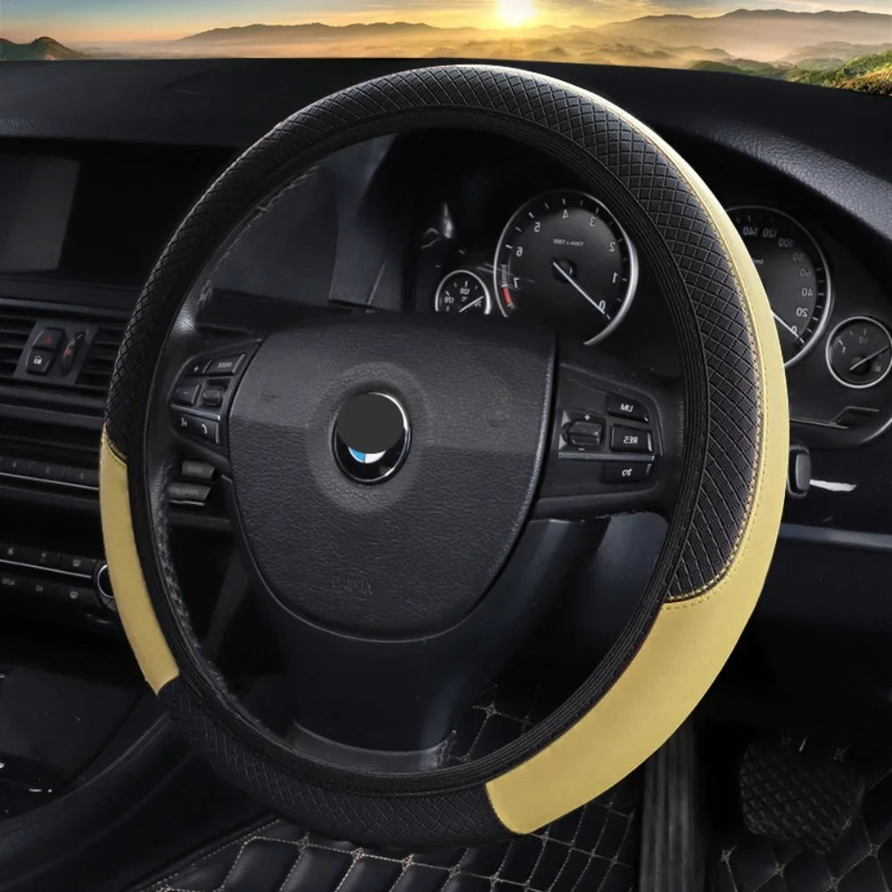 All Season Ultra Thin Steering Wheel Cover Anti Slip Breathable Automotive Interior Accessories - Free Item.