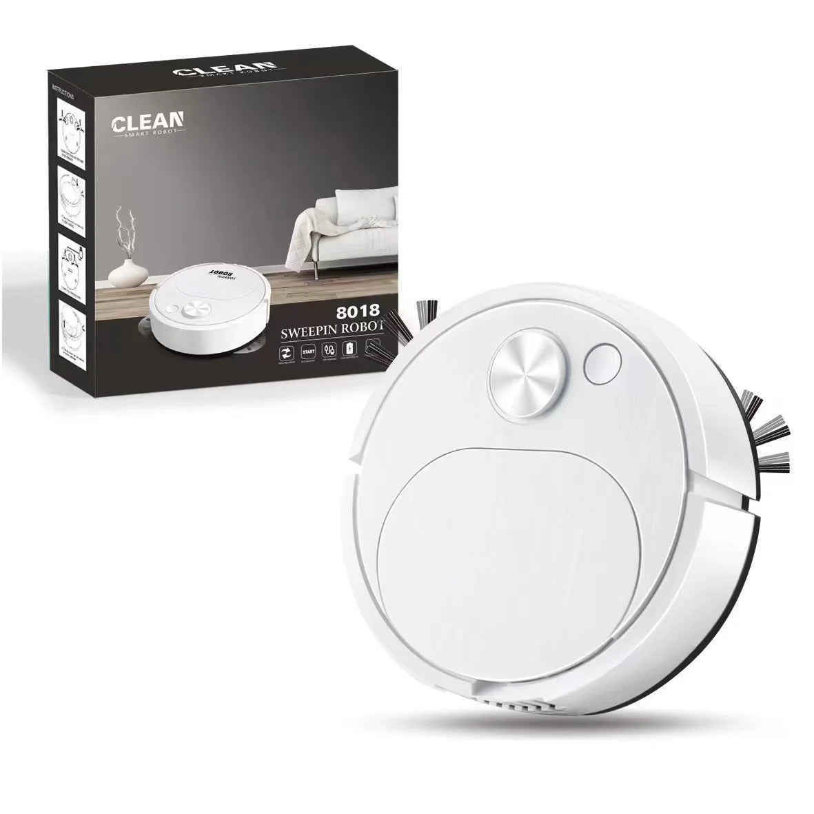 Sweeping Robot Automatic Home Mini Cleaning Machine USB Charging Smart Sweep Mop 2-In-1 Vacuum Cleaner Gift Toys