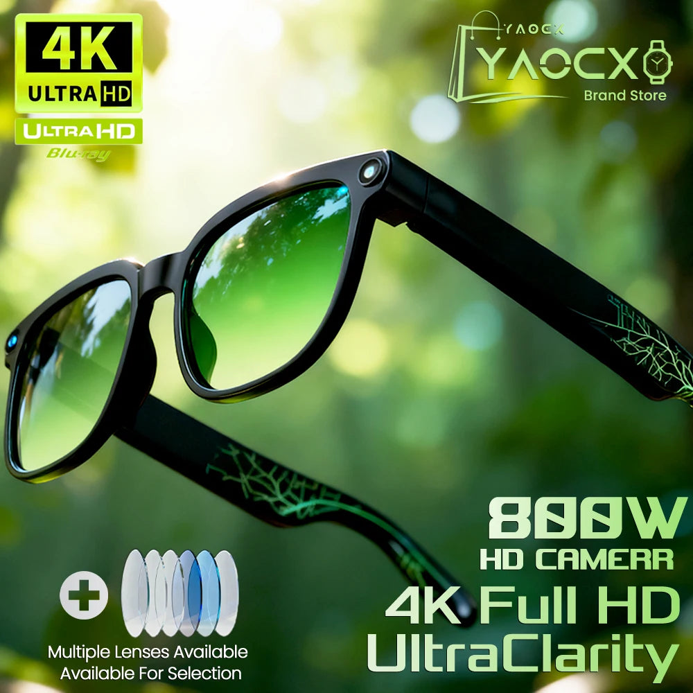 AI Smart Glasses 2026 New Men 800W Camera Color-Changing Translation Glasses Waterproof Call Photo Video Recording Sunglasses - Free Item Weekend (50% off).