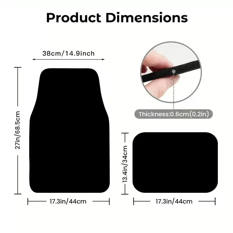 Universal Car Floor Mat Front & Rear Automotive Carpet Floor Mats For Auto SUV Sedans Vans Accessories Dirt and wear-resistant - Free Items Weekend 50% off)