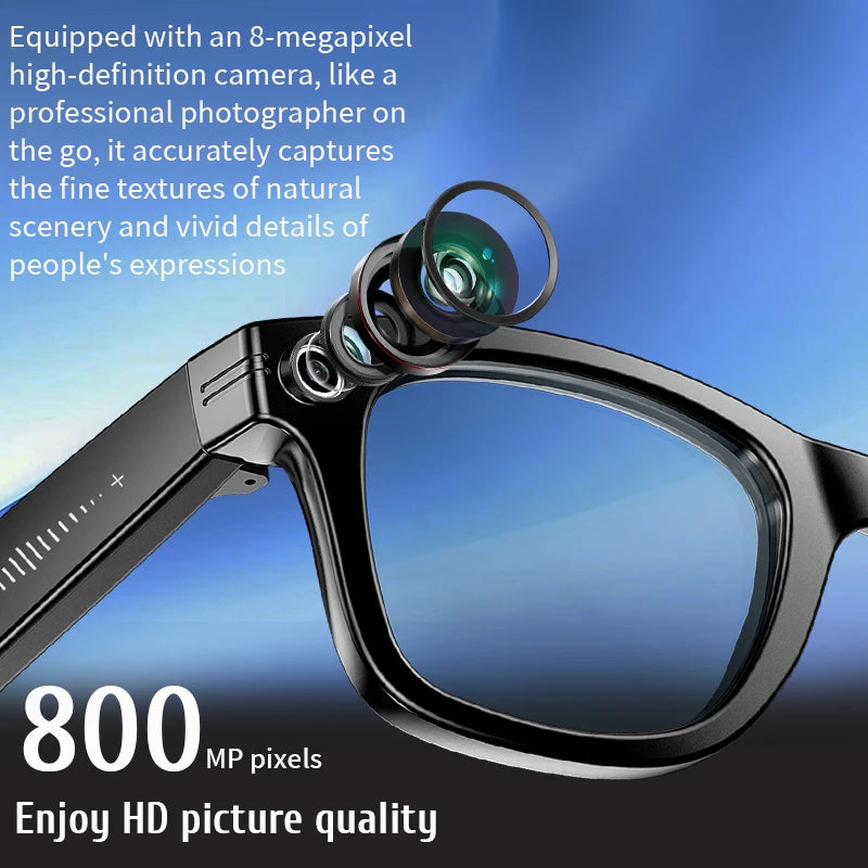 2026 New Upgrade Smart Glasses With AI Photo Recognition Bluetooth Call Translation Camera Video Recording Voice Sunglasses Men