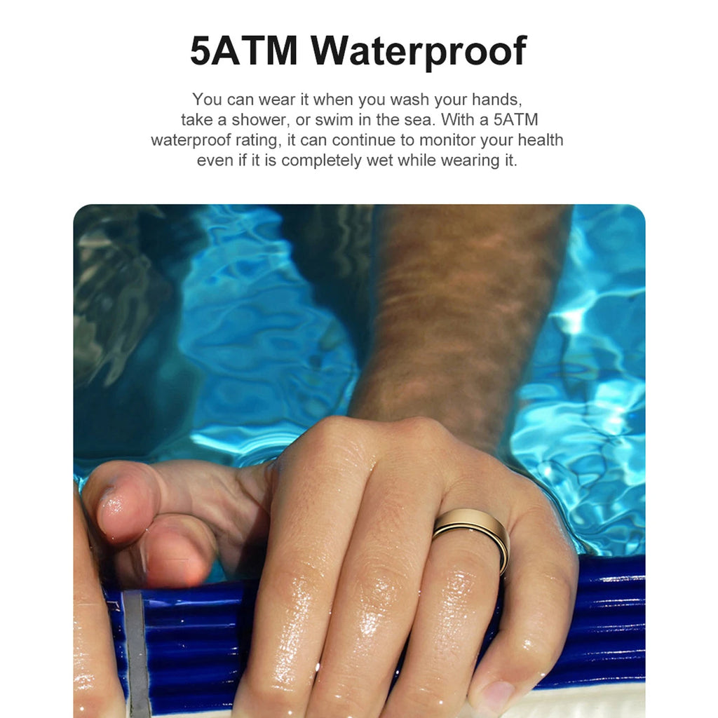 Uhoofit R10 Smart Ring with Charging Dock Men Women Health Sleep Heart Rate Monitoring IP68 & 5ATM Waterproof Multi-sport Mode