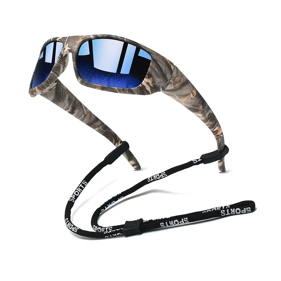 Fashion Vintage Sunglasses with Chain for Men And Women Driving Fishing Sports Running Mountaineering Safety Goggles