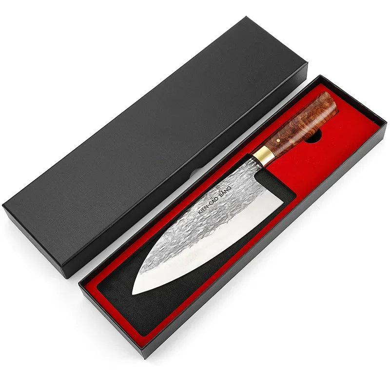 Kitchen Knife Set Chef Knives Japanese 5CR15 High Carbon Stainless Steel Kitchen Meat Cleaver Forged Butcher's Boning Knife