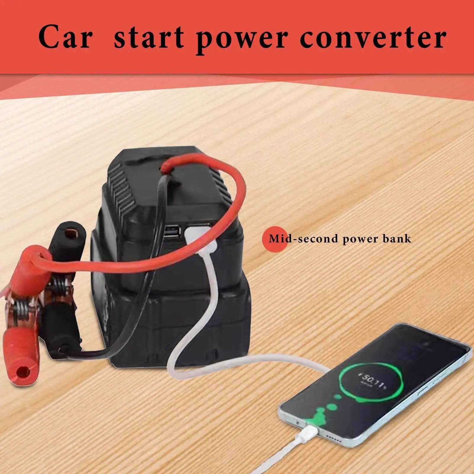 Car Battery Jump Starter Jump Starter Lithium Battery Jumper Box Battery Pack Quick Charging Automotive Booster with Double USB