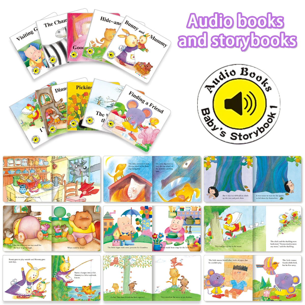 10 Fairy Tale Books in English, Children's Bedtime Stories, Reading Color Content, Preschool Learning, Developing the Brain -Free Item