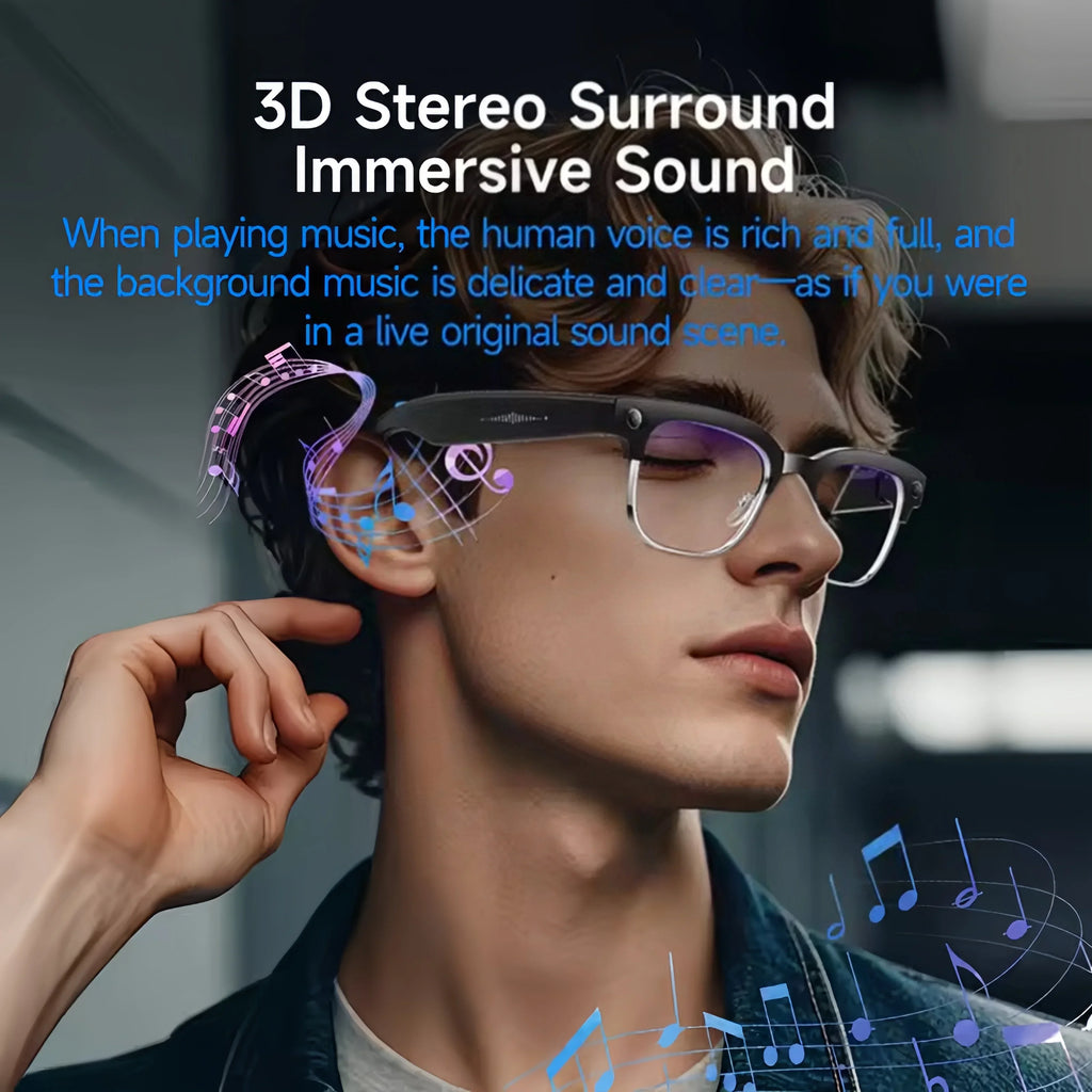 2026 New AI Smart Glasses 800W Ultra-Wide HD 4K Camera Video Recording 4GB AI Photo Recognition Bluetooth Call Translation Voice