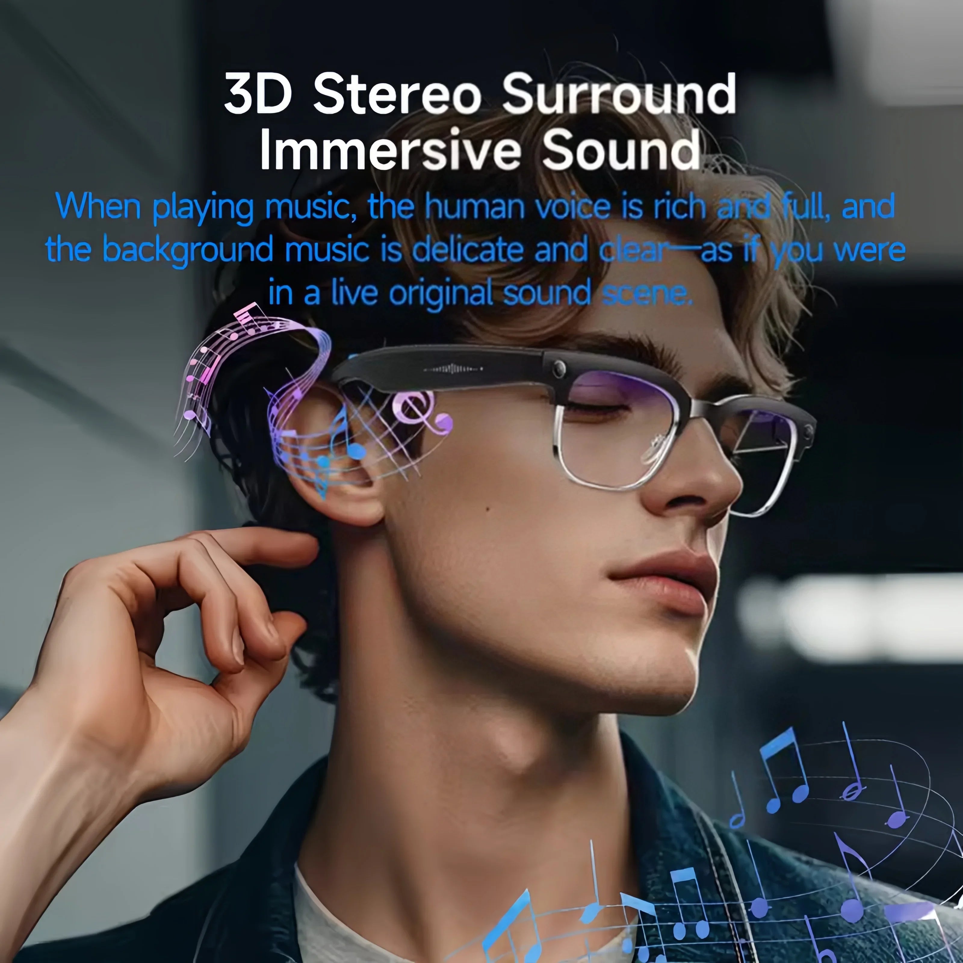 2026 New AI Smart Glasses 800W Ultra-Wide HD 4K Camera Video Recording 4GB AI Photo Recognition Bluetooth Call Translation Voice