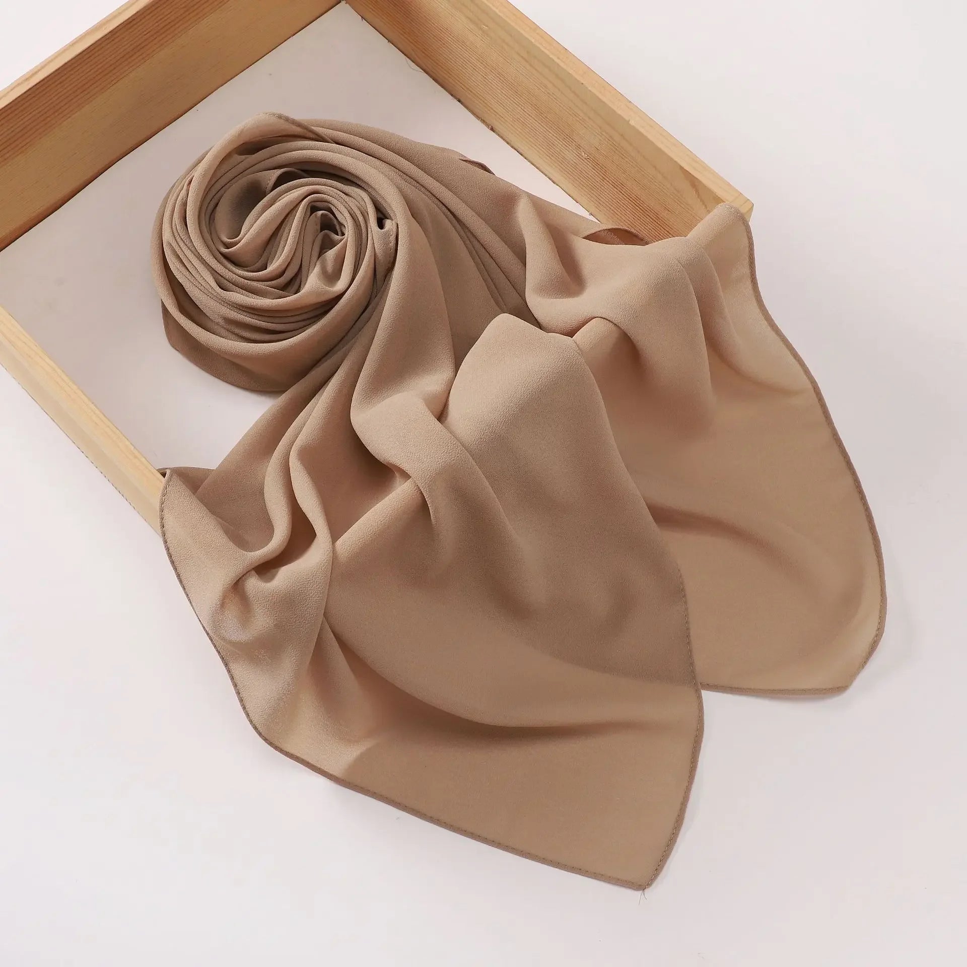 110*110CM Square Chiffon Hijab Solid Color Headscarf for Women Muslim Shawls Head Wrap Bandanas Headband Kerchief Turbante Mujer
