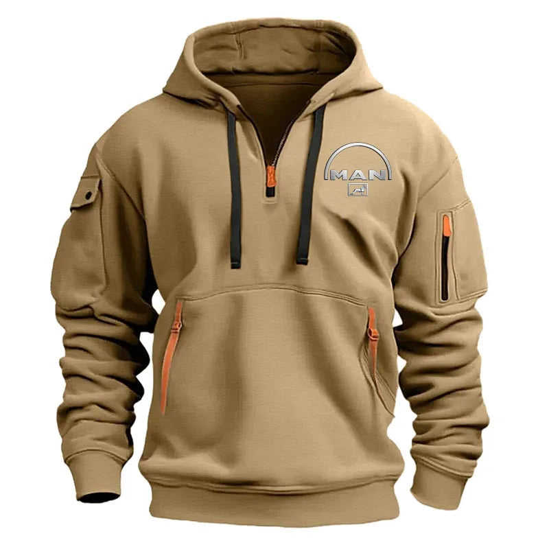 Half zipper Men's Hoodie Sweatshirts Printing New Spring Pullover Sports Top Male Hip-hop street oversized hoodies